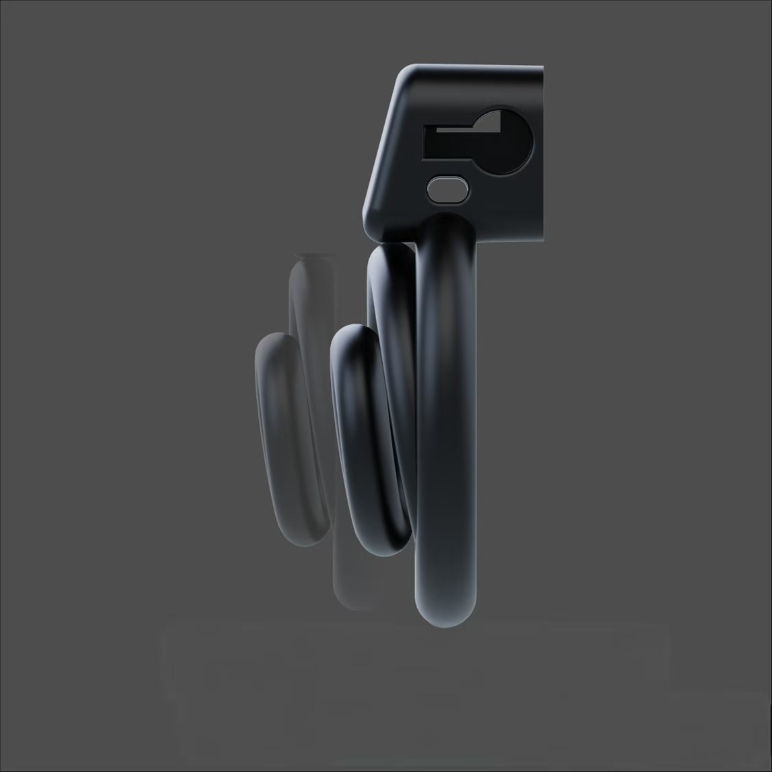 3D Black Whirlwind Chastity Device Chastitycage.cc