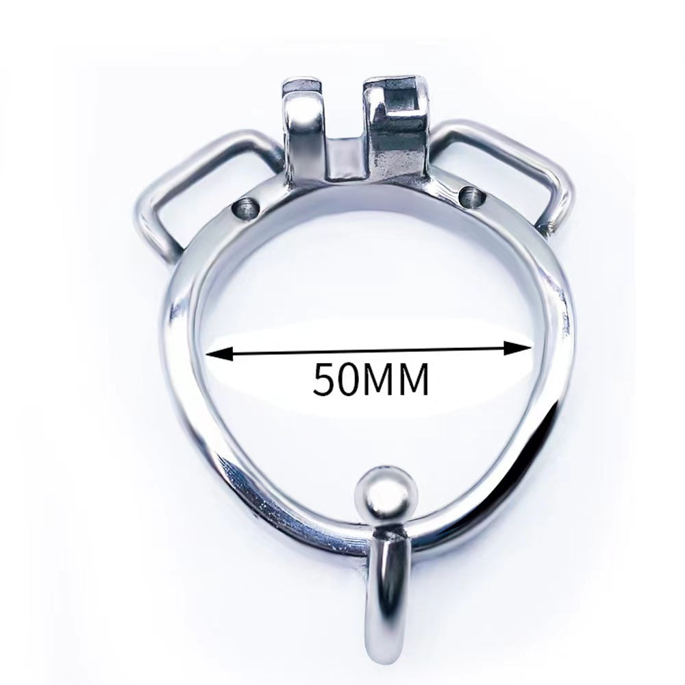Round Ring Curved Ring with Ears Chastitycage.cc