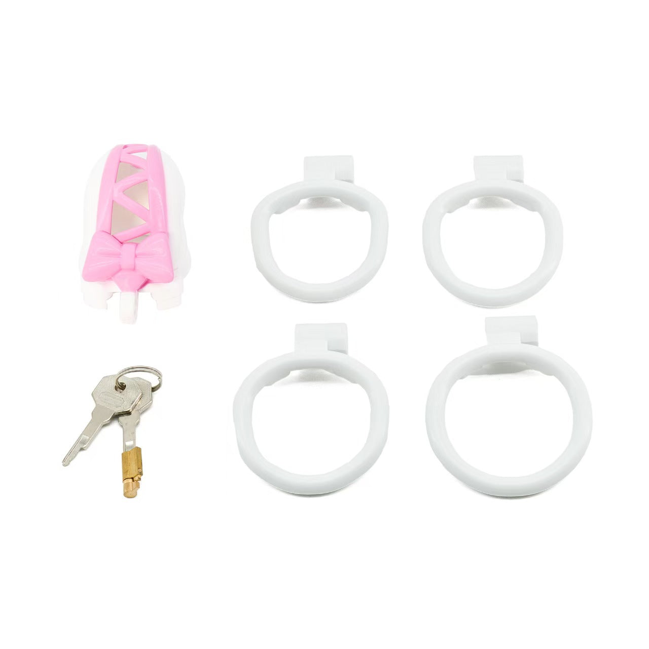 Double Color Butterfly Knot Chastity Cage Chastitycage.cc