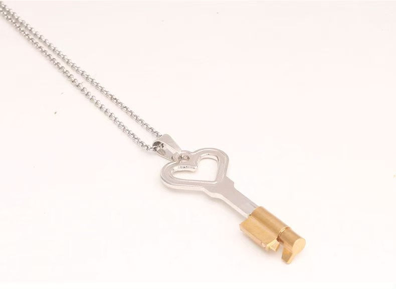Heart Shaped Chastity Key Necklace Chastitycage.cc