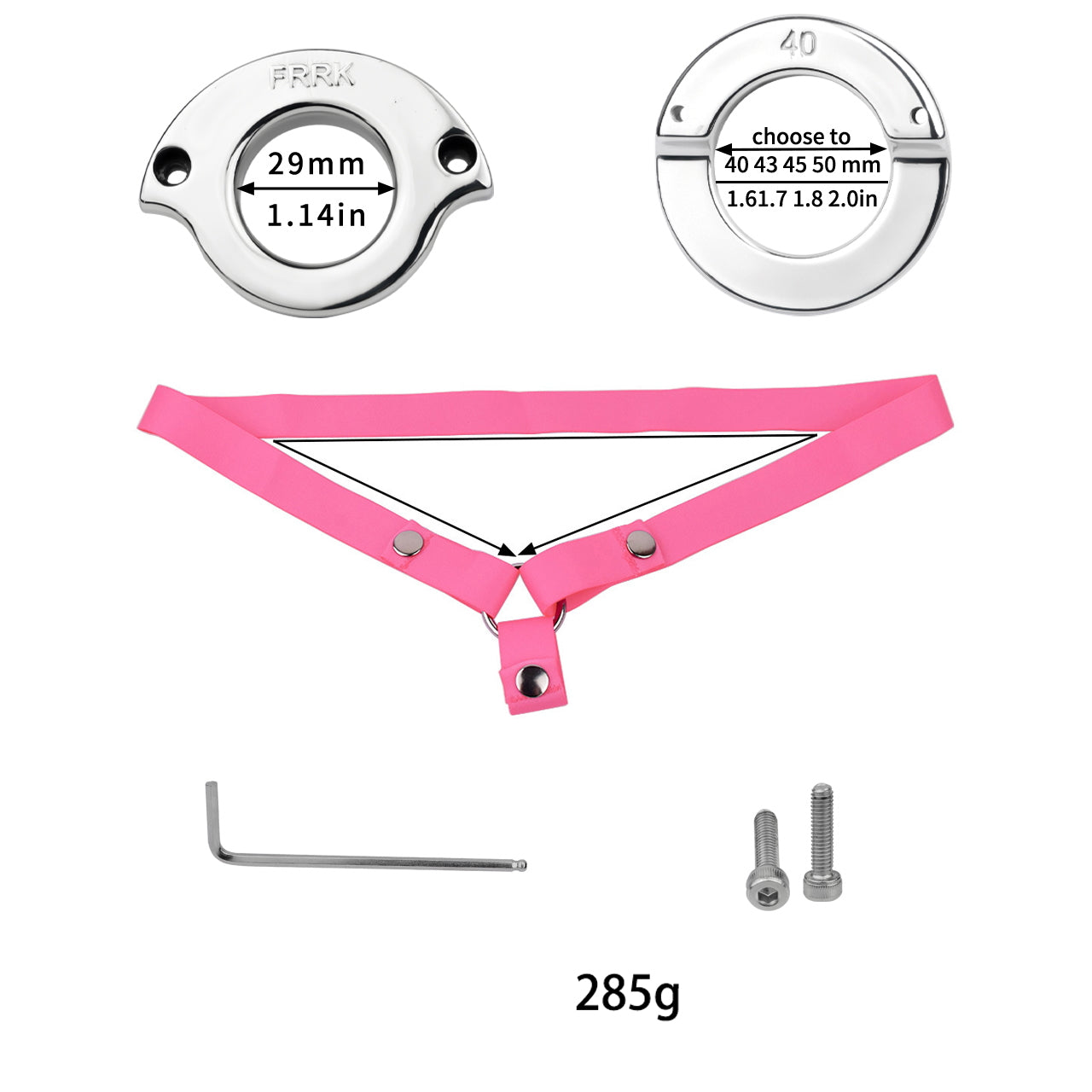 Lockable Stainless Steel Ring Chastitycage.cc