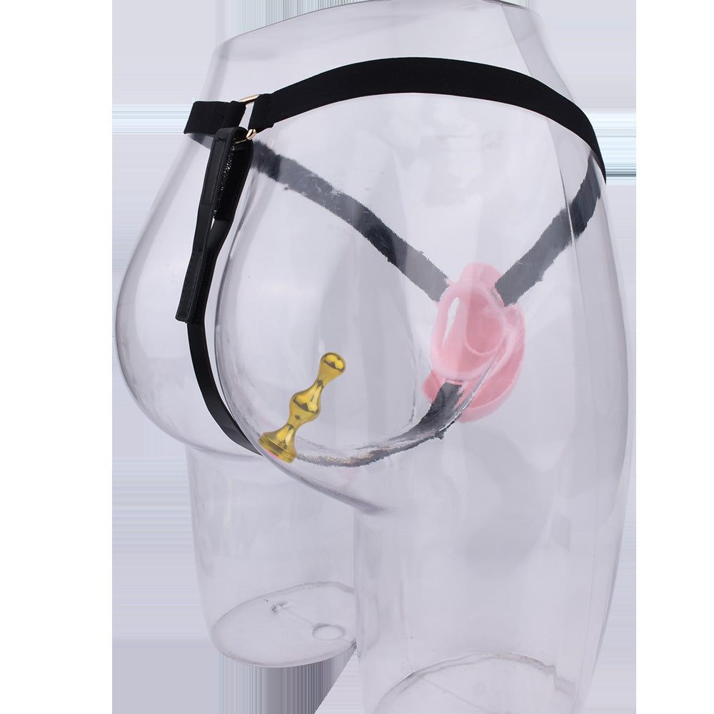 Pussy Chastity Cage With Wearable Butt Plug Chastitycage.cc