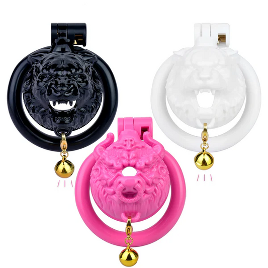 Tiger Male Chastity Cage Device with Mini Bell Chastitycage.cc