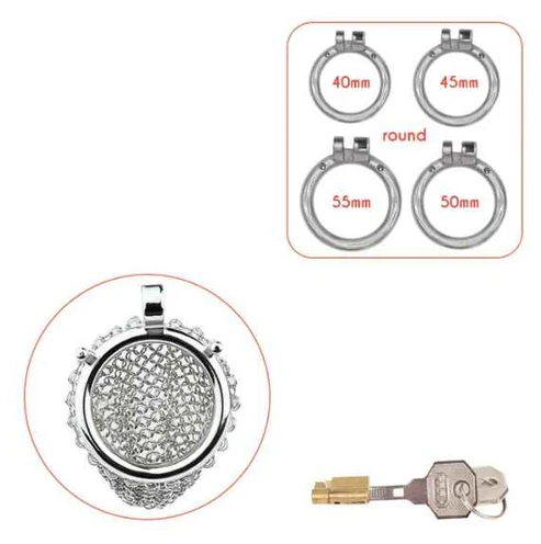 1.96" Stainless Steel Mesh Chastity Cage Chastitycage.cc