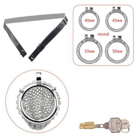 1.96" Stainless Steel Mesh Chastity Cage Chastitycage.cc