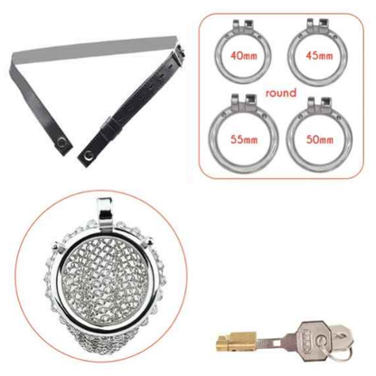 1.96" Stainless Steel Mesh Chastity Cage Chastitycage.cc