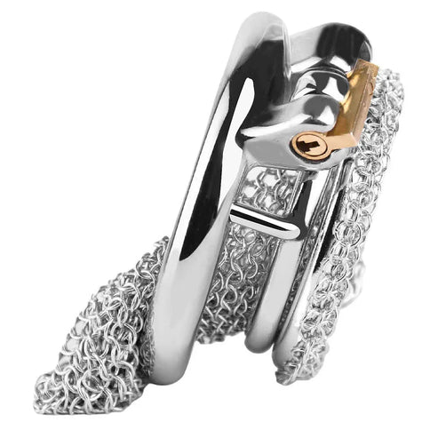 3.54" Stainless Steel Mesh Chastity Cage Chastitycage.cc
