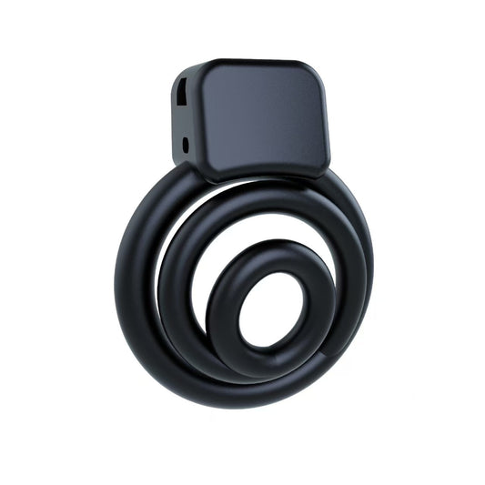 3D Black Whirlwind Chastity Device Chastitycage.cc