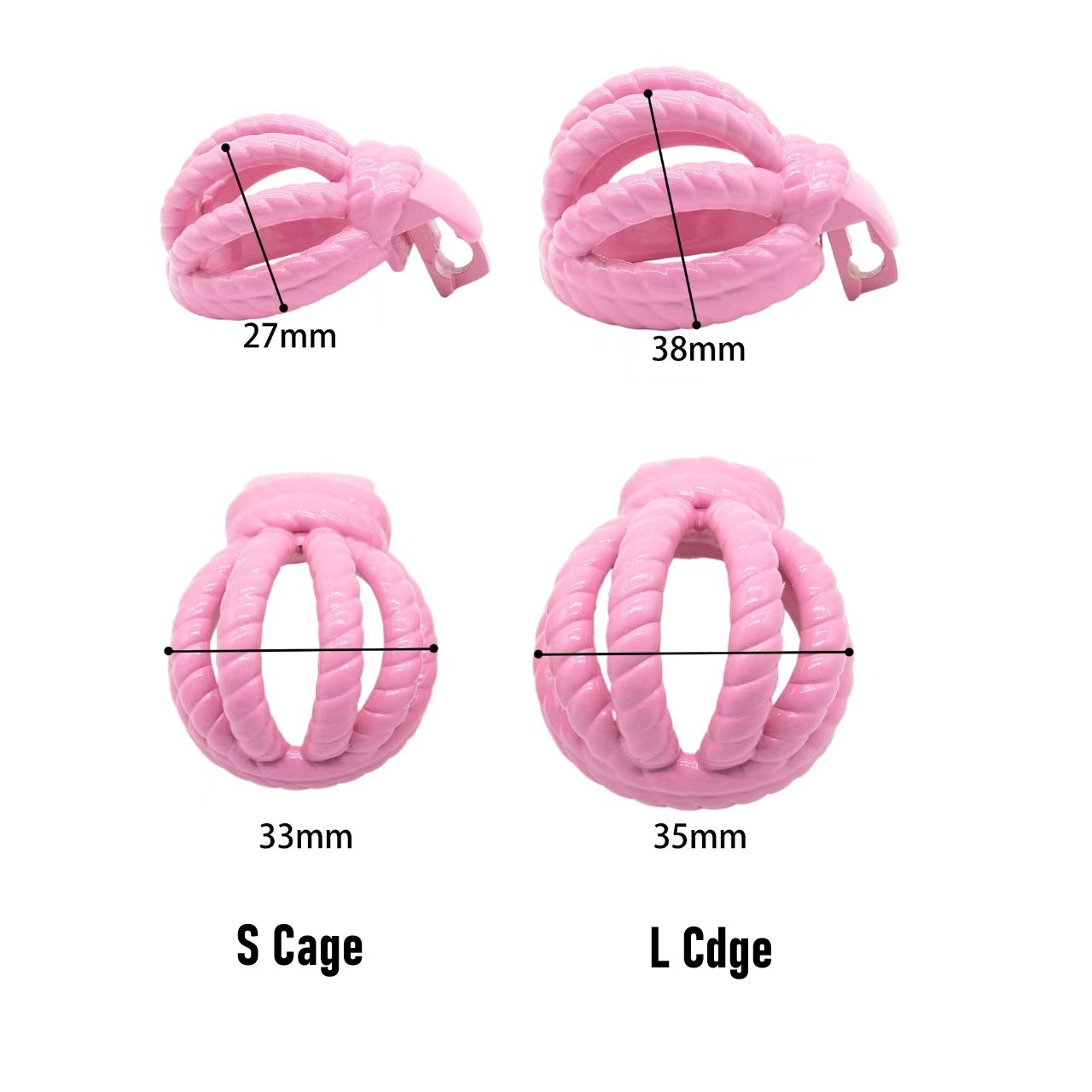 3D Rope Art BDSM Cock Cage Chastitycage.cc