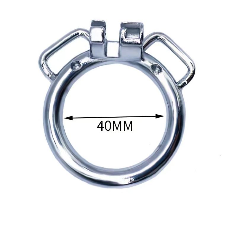Round Ring Curved Ring  with Ears Chastitycage.cc