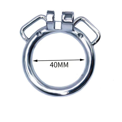 Round Ring Curved Ring  with Ears Chastitycage.cc