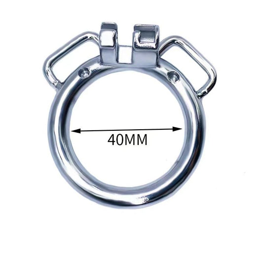 Round Ring Curved Ring  with Ears Chastitycage.cc
