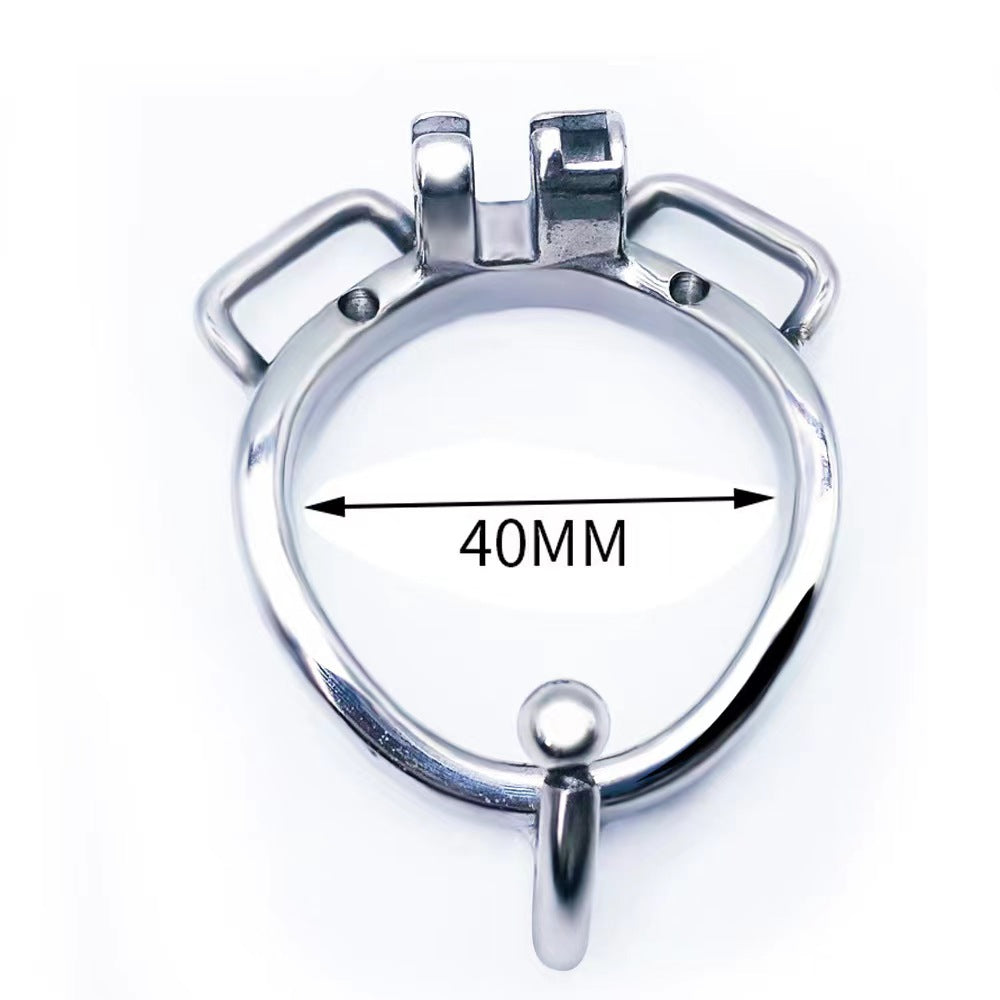 Round Ring Curved Ring  with Ears Chastitycage.cc