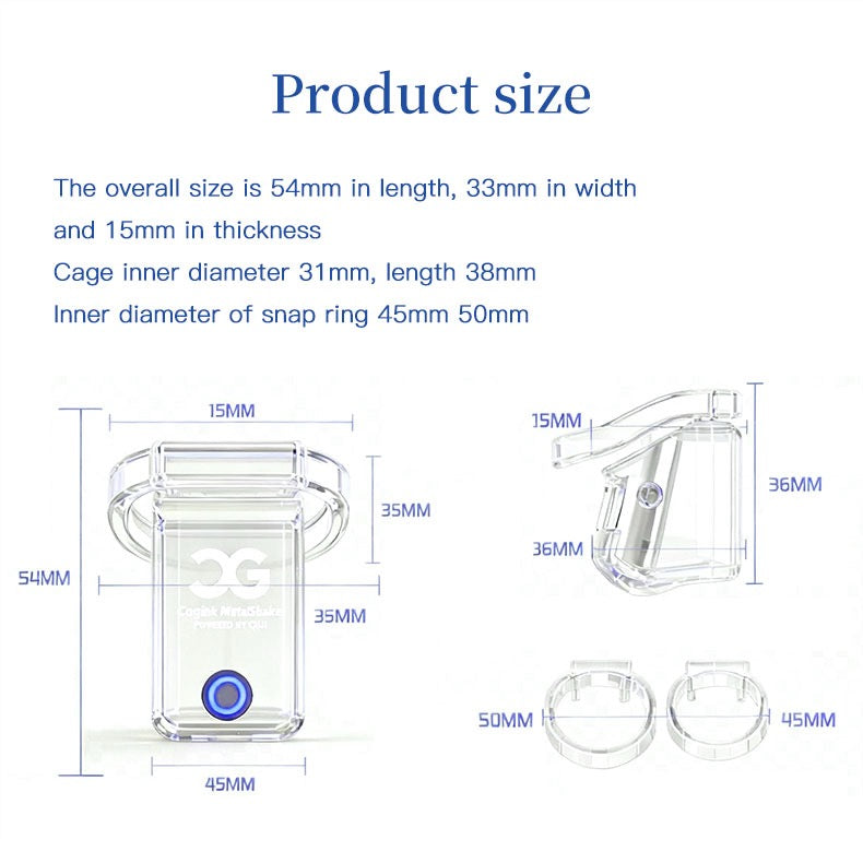 QIUI Cagink MetalShake Vibrating Metal Chastity Lock Chastitycage.cc