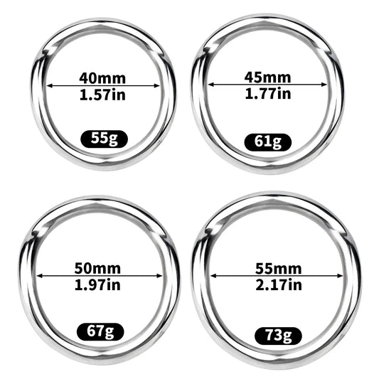 Stainless Steel Testicle Ring Stretcher Chastitycage.cc