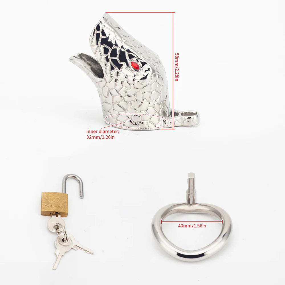 Snakehead Cock Cage Chastitycage.cc