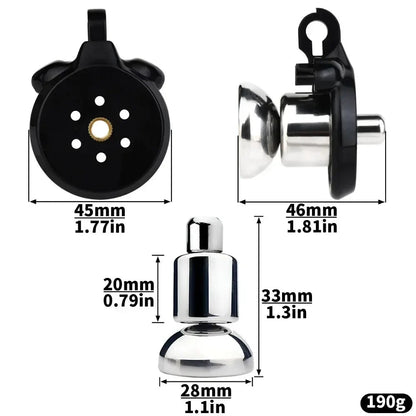 Inverted Plugged Flat Cock Cage Chastitycage.cc
