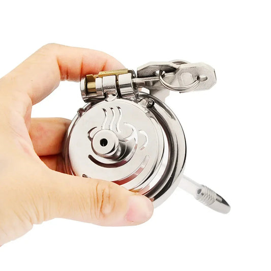 Husband Loyalty Metal Flat Cock Cage Chastitycage.cc