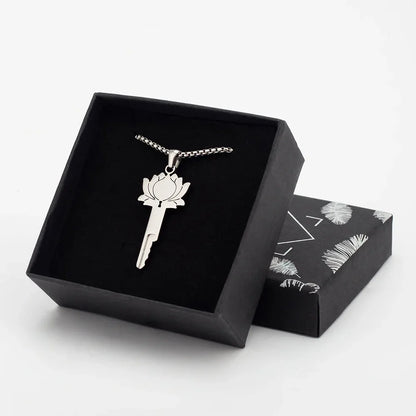 Lotus Chastity Key Necklace