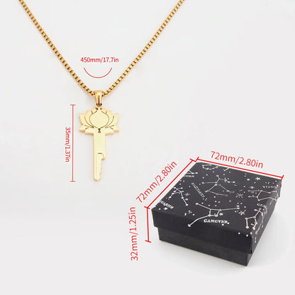 Lotus Chastity Key Necklace