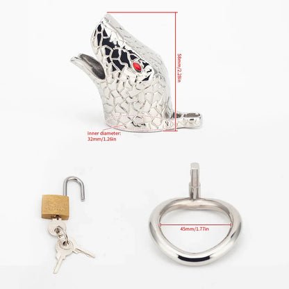 Snakehead Cock Cage Chastitycage.cc