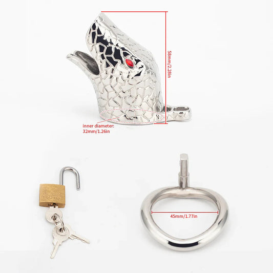 Snakehead Cock Cage Chastitycage.cc