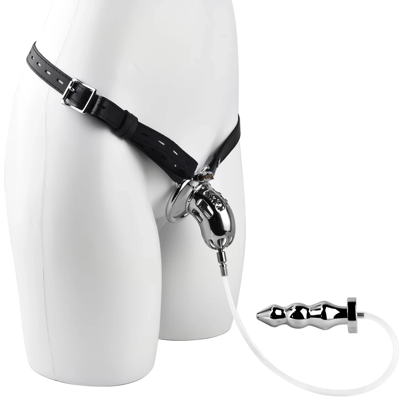 Metal Botted Male Chastity Cage with Belt Chastitycage.cc