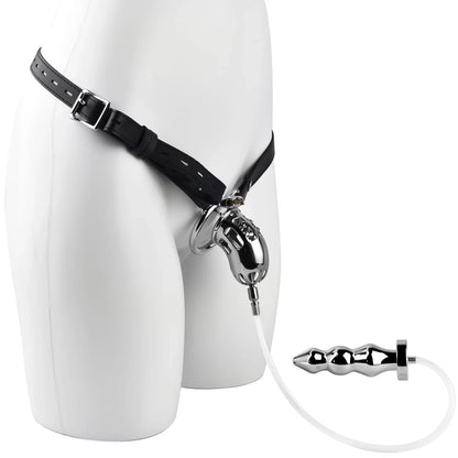 Metal Botted Male Chastity Cage with Belt Chastitycage.cc