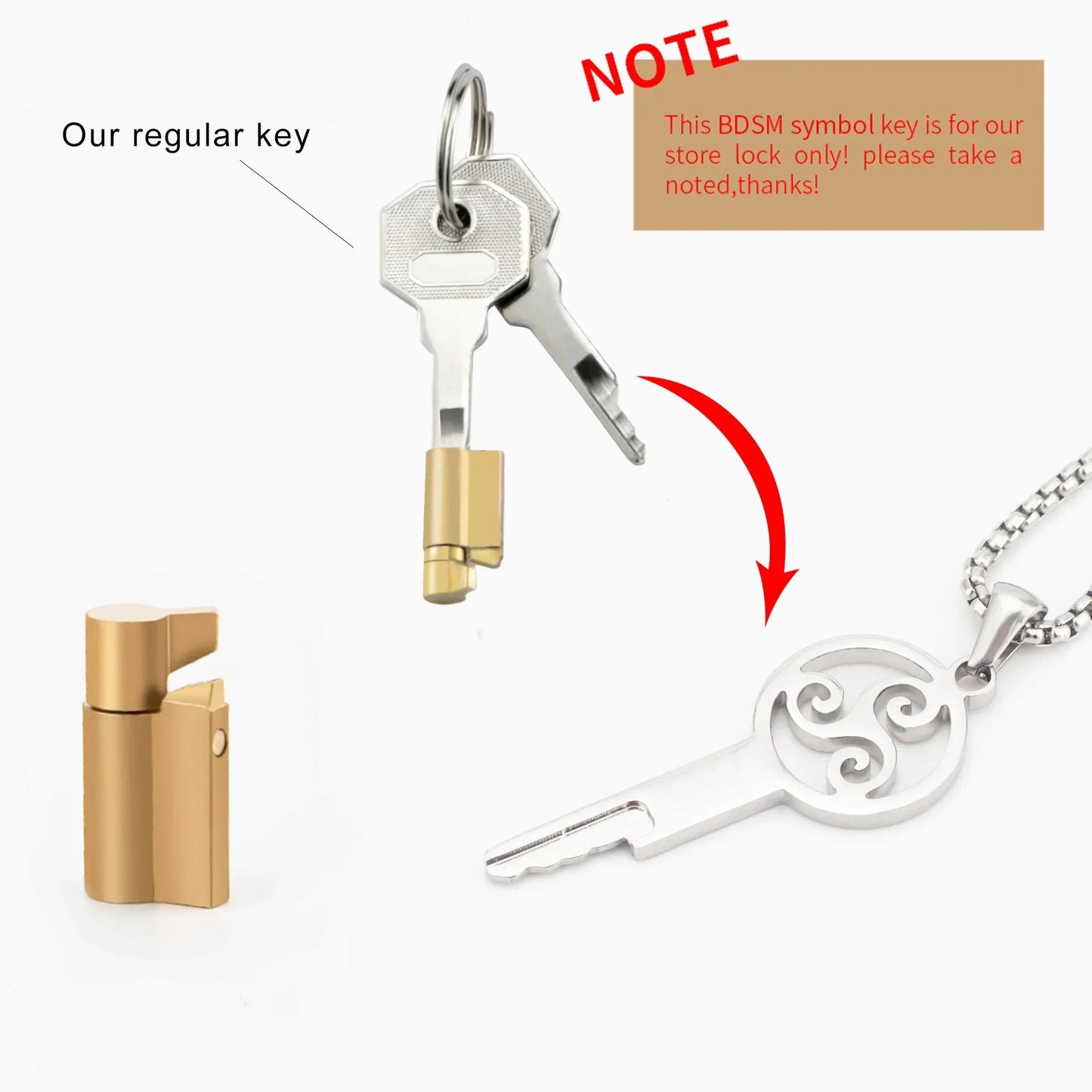 Rotating Chastity Key Necklace Chastitycage.cc