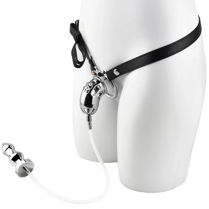 Metal Botted Male Chastity Cage with Belt Chastitycage.cc