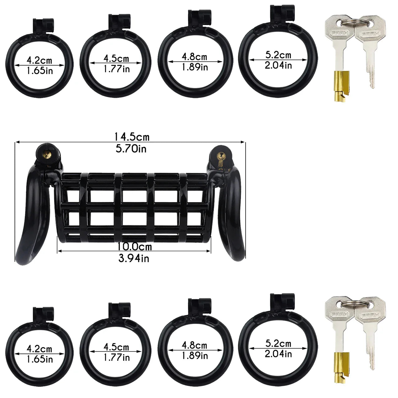 Plastic Twin Chastity Cage Chastitycage.cc