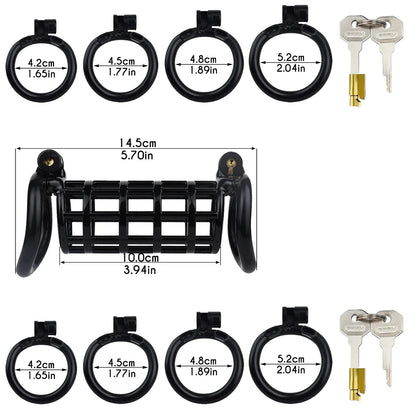 Plastic Twin Chastity Cage Chastitycage.cc