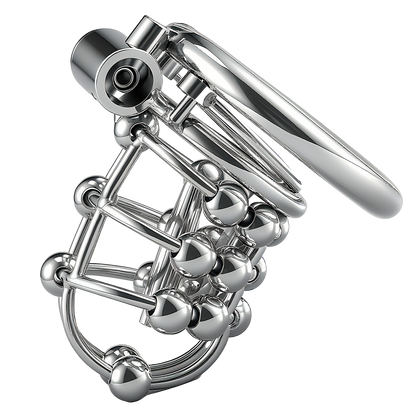 Stainless Steel Bead PA Chastity Cage Chastitycage.cc