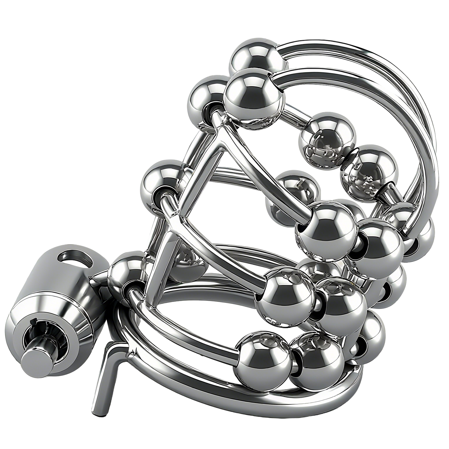 Stainless Steel Bead PA Chastity Cage Chastitycage.cc