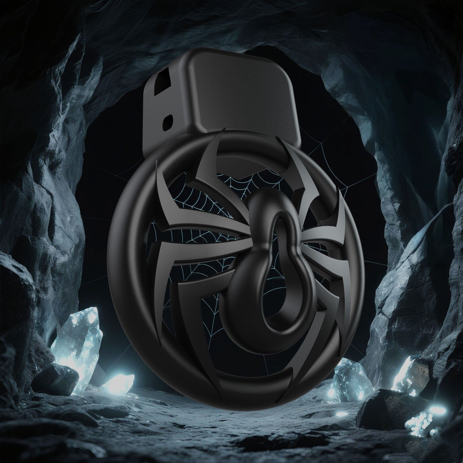 Black Spider CB Chastity Cage Chastitycage.cc