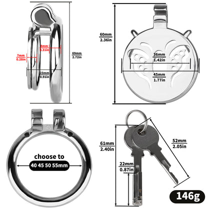 Butterfly Flat Chastity Lock Chastitycage.cc