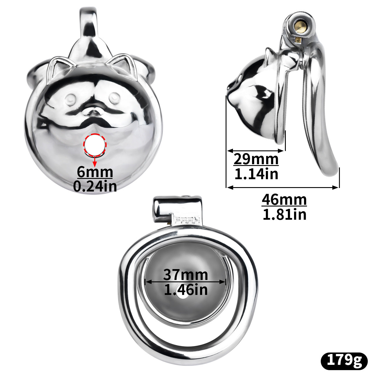 Cat Face Smallest Chastity Cage Chastitycage.cc
