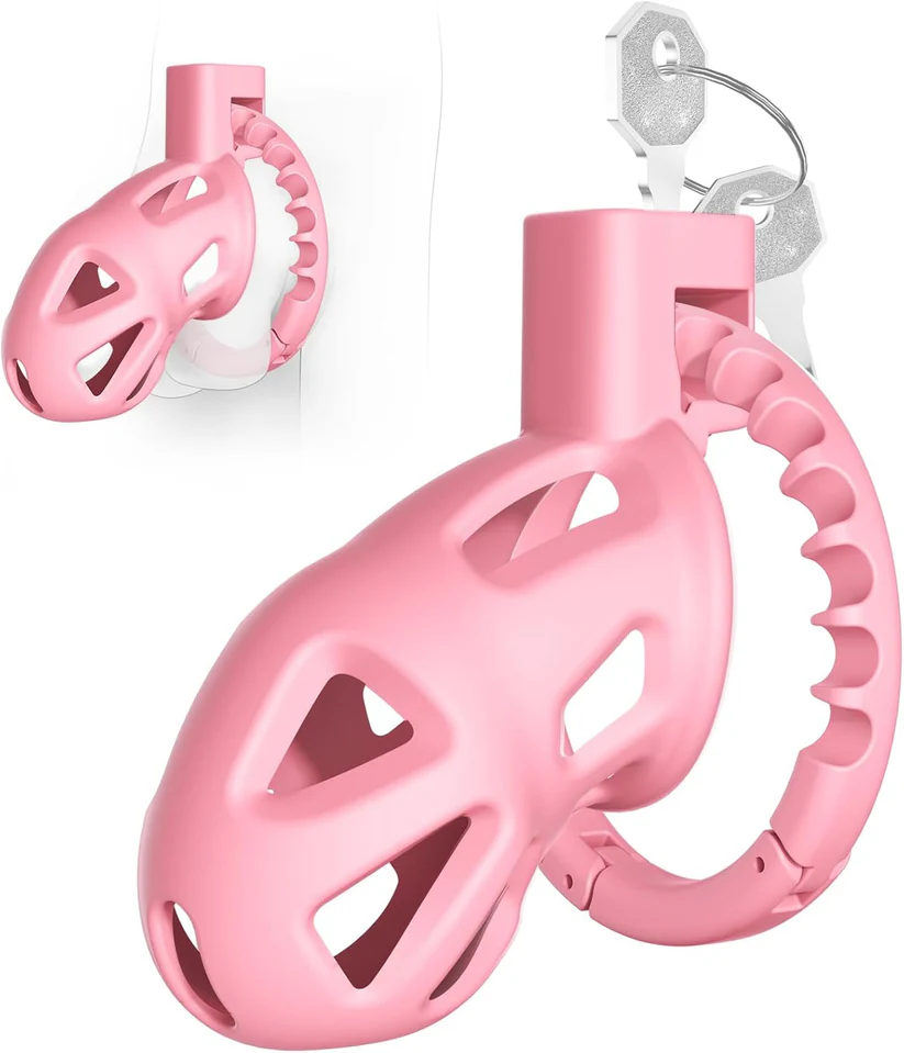 Chastity Cage with 8 Adjustable Cock Ring