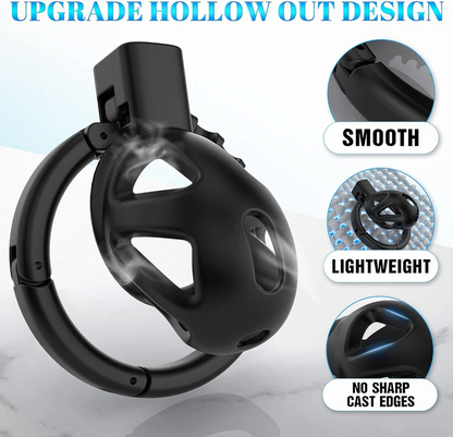Chastity Cage with 8 Adjustable Cock Ring Chastitycage.cc