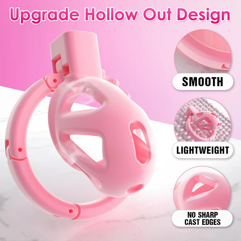 Chastity Cage with 8 Adjustable Cock Ring