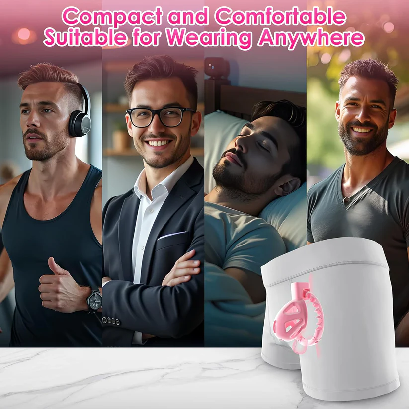 Chastity Cage with 8 Adjustable Cock Ring