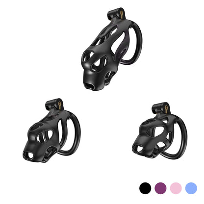 Cobra Dog Head Chastity Device With 4 Rings chastity-devices