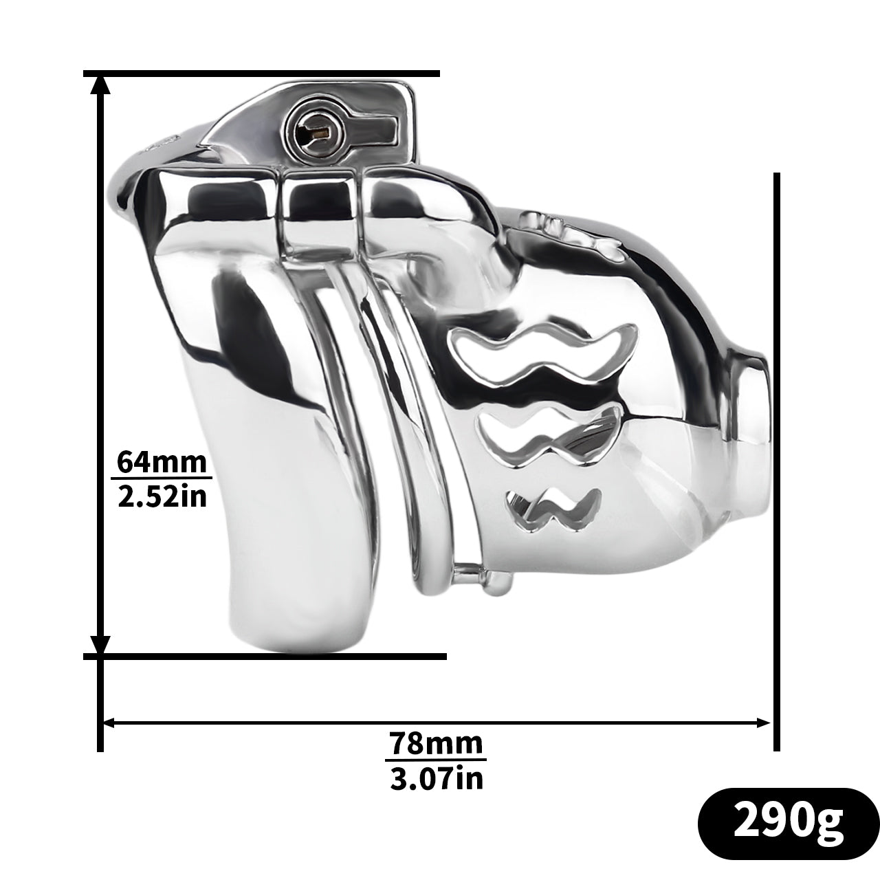 Dolphin Chastity Cage With PA Piercing Chastitycage.cc