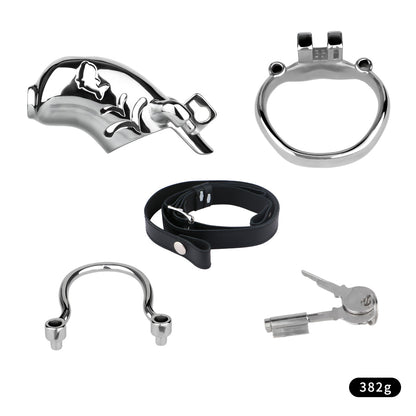 Dolphin Steel Chastity Cage with Anti-ring Removable Chastitycage.cc