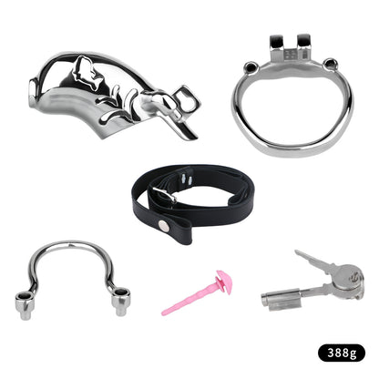 Dolphin Steel Chastity Cage with Anti-ring Removable Chastitycage.cc
