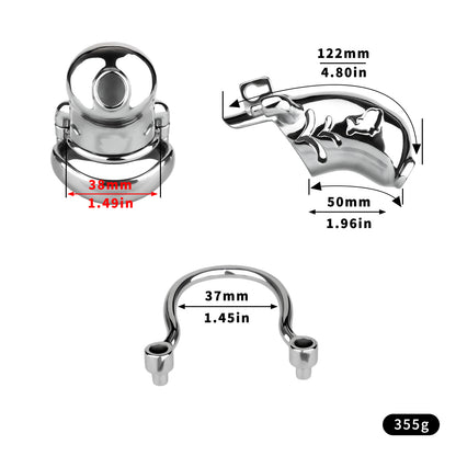 Dolphin Steel Chastity Cage with Anti-ring Removable Chastitycage.cc