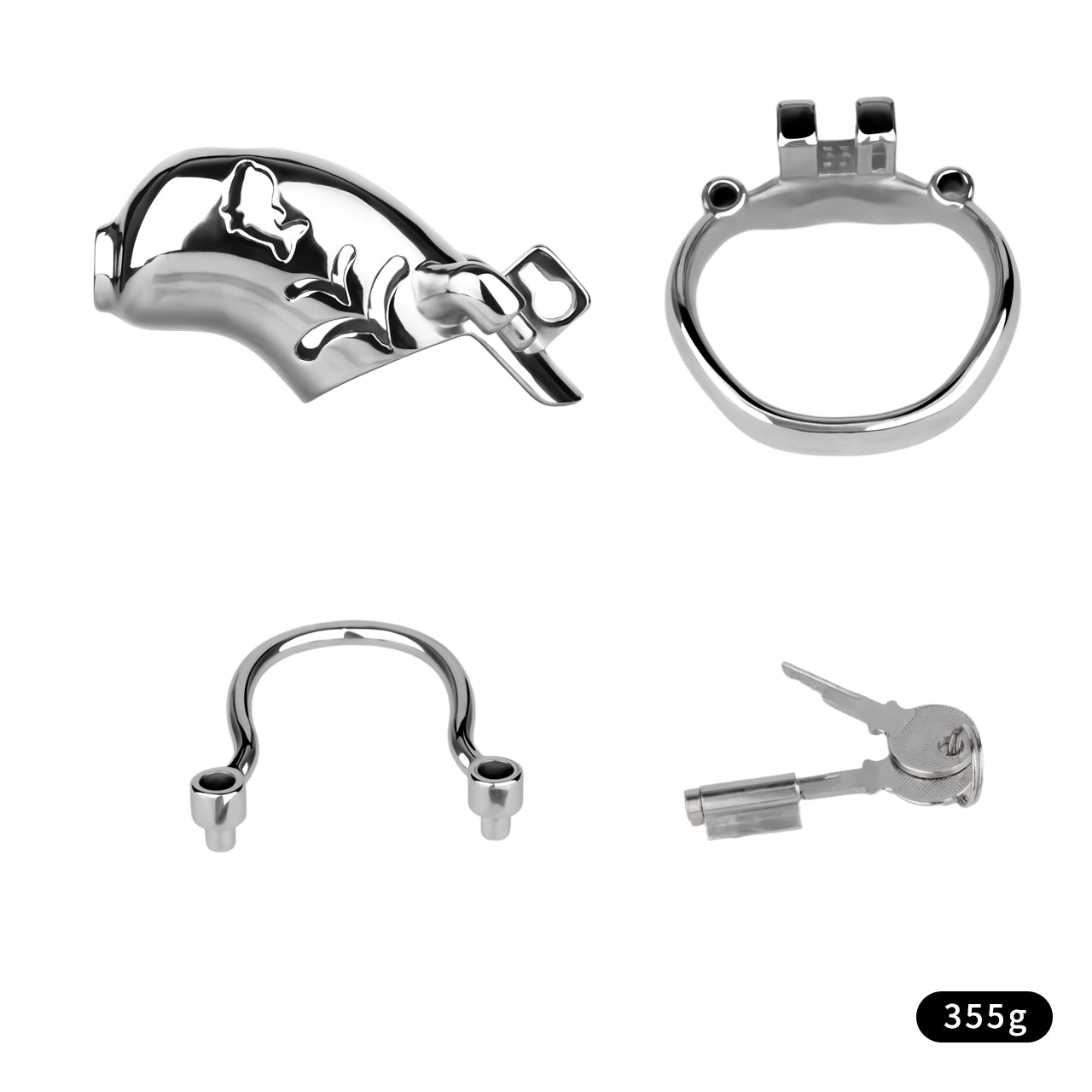 Dolphin Steel Chastity Cage with Anti-ring Removable Chastitycage.cc