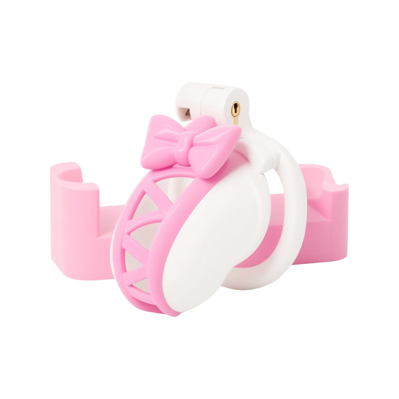 Double Color Butterfly Knot Chastity Cage Chastitycage.cc