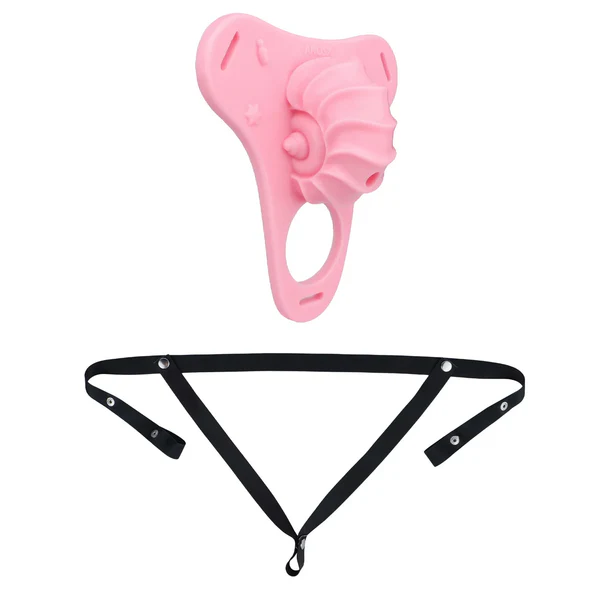 Fantasy Pink Conch Chastity Cage with Belt Chastitycage.cc