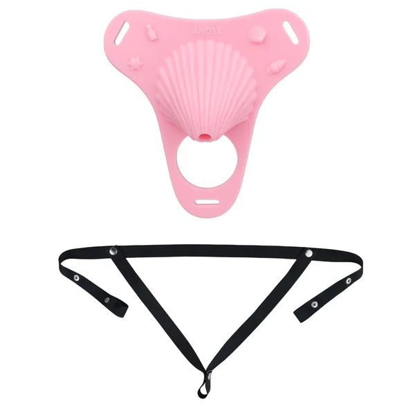 Fantasy Pink Conch Chastity Cage with Belt Chastitycage.cc